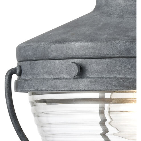 Eastport 1 Light 12 inch Aged Zinc Outdoor Wall Sconce