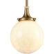Beverly Hills 1 Light 6 inch Satin Brass Mini Pendant Ceiling Light