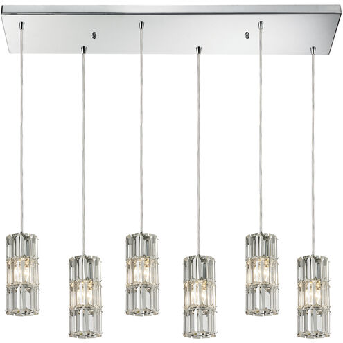 Cynthia 6 Light 30 inch Polished Chrome Multi Pendant Ceiling Light, Configurable