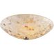 Capri 2 Light 12 inch Satin Nickel with Ivory Semi Flush Mount Ceiling Light