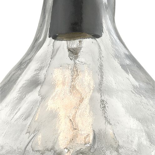 Hand Formed Glass 1 Light 10 inch Oil Rubbed Bronze Mini Pendant Ceiling Light