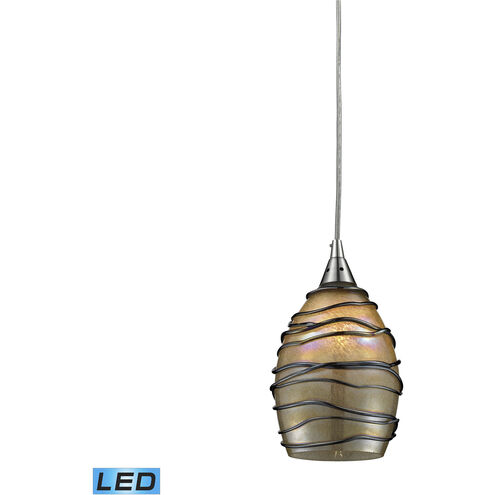 Vines LED 5 inch Satin Nickel Mini Pendant Ceiling Light