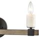Stone Manor 3 Light 21 inch Matte Black with Aspen Vanity Light Wall Light