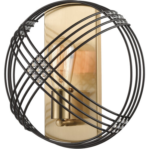 Concentric 1 Light 12 inch Oil Rubbed Bronze with Satin Brass Sconce Wall Light