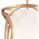Ringlets 1 Light 10 inch Matte Gold Mini Pendant Ceiling Light