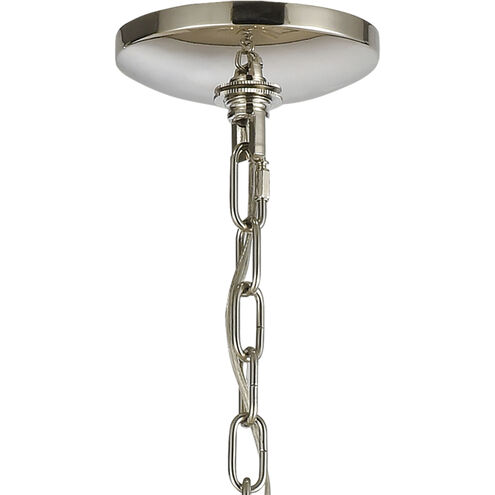 Geosphere 5 Light 27 inch Polished Nickel with Parisian Gold Leaf Chandelier Ceiling Light
