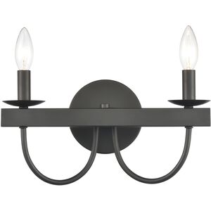 Williamson 2 Light 14 inch Black Vanity Light Wall Light