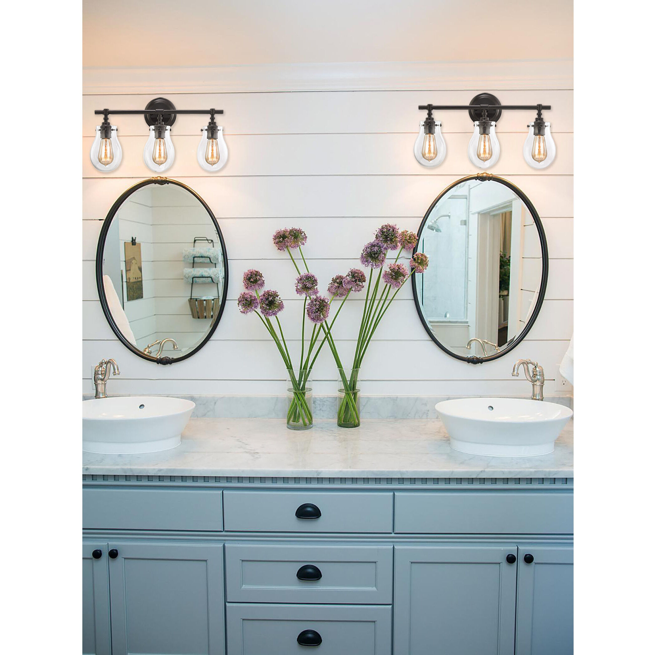 Oil rubbed bronze store 3 light vanity