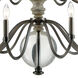 Neo Classica 15 Light 36 inch Aged Black with Satin Nickel Chandelier Ceiling Light
