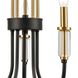 Glendon 5 Light 22 inch Matte Black with Burnished Brass Chandelier Ceiling Light