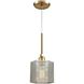 Compartir 1 Light 6 inch Satin Brass Mini Pendant Ceiling Light