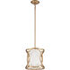 Ringlets 1 Light 10 inch Matte Gold Mini Pendant Ceiling Light