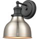 Haralson 1 Light 7 inch Charcoal with Satin Nickel Vanity Light Wall Light