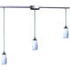 Milan 3 Light 36 inch Satin Nickel Multi Pendant Ceiling Light in Simply White Glass, Configurable