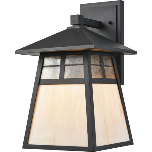 Cottage 1 Light 15 inch Matte Black Outdoor Sconce