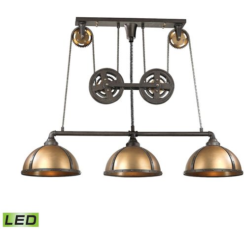 Torque Linear Chandelier Ceiling Light in LED