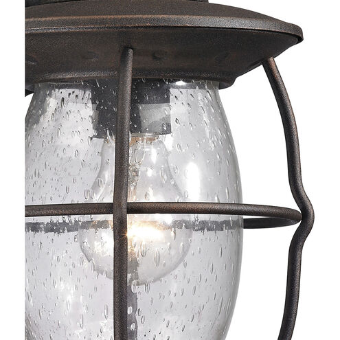 Village Lantern 1 Light 13 inch Weathered Charcoal Outdoor Sconce