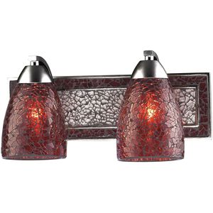 Elegant Bath 2 Light 14 inch Silver Vanity Light Wall Light