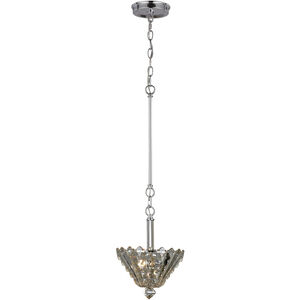 Riva 2 Light 9 inch Chrome with Clear Mini Pendant Ceiling Light