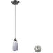 Milan 1 Light 3 inch Satin Nickel Mini Pendant Ceiling Light in Snow White Glass