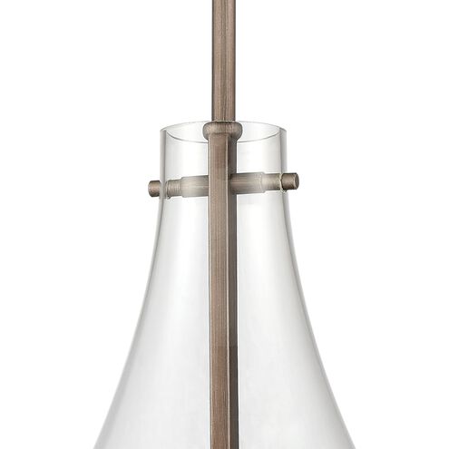 Culmination 1 Light 6 inch Weathered Zinc with Clear Mini Pendant Ceiling Light