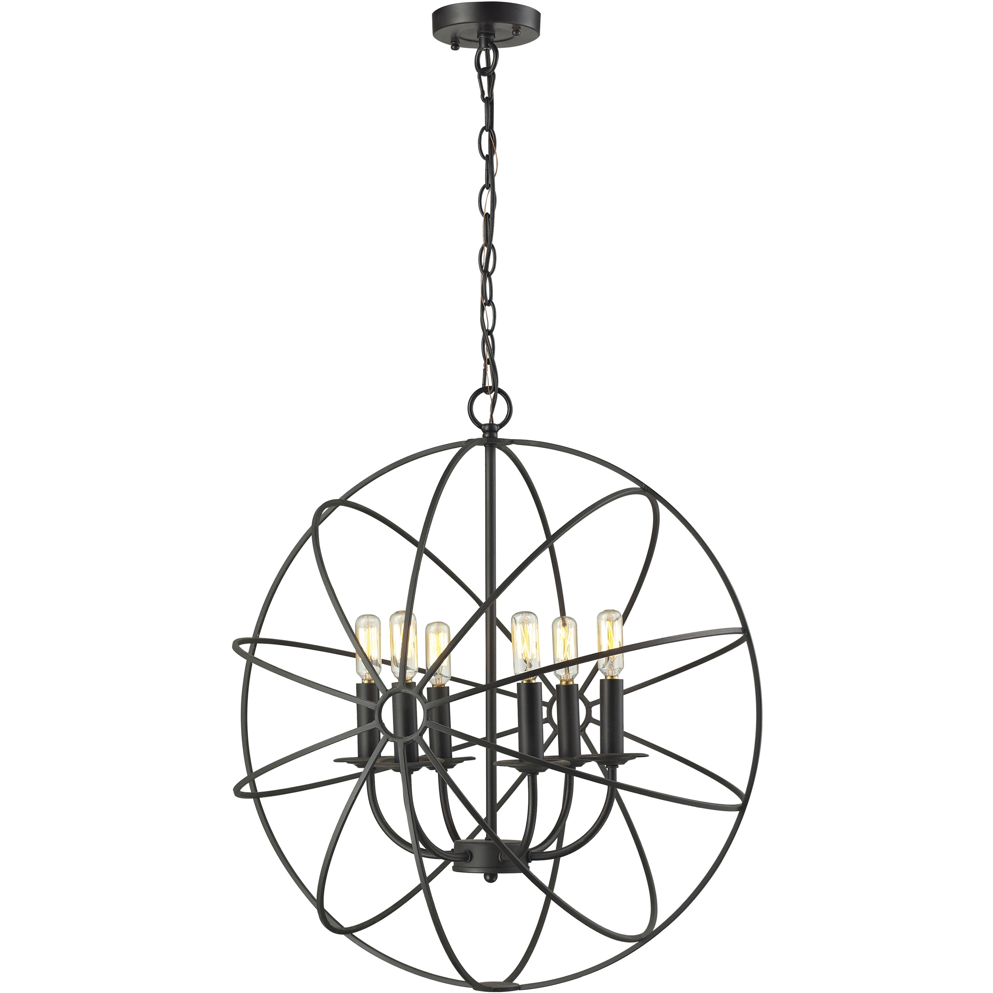 Yardley 6 Light 23 inch Oil Rubbed Bronze Chandelier Ceiling Light