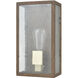 McKenzie 1 Light 11 inch Brown with Brushed Brass Outdoor Sconce