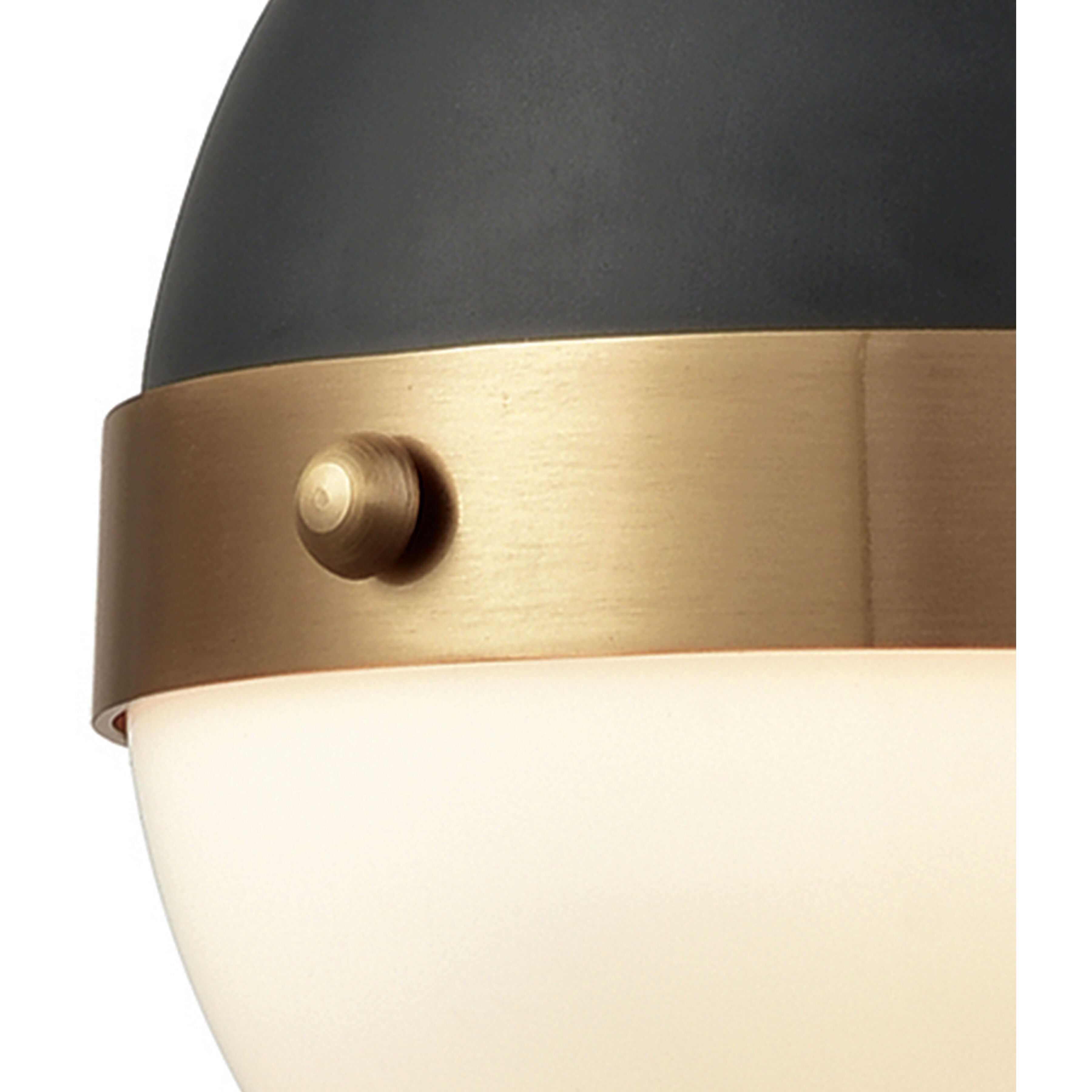 ELK 14474/1 Harmelin 1 Light 7 inch Matte Black with Satin ELK 14474/1 Harmelin 1 Light 7 inch Matte Black with Satin
