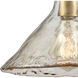 Hand Formed Glass 1 Light 10 inch Satin Brass Mini Pendant Ceiling Light