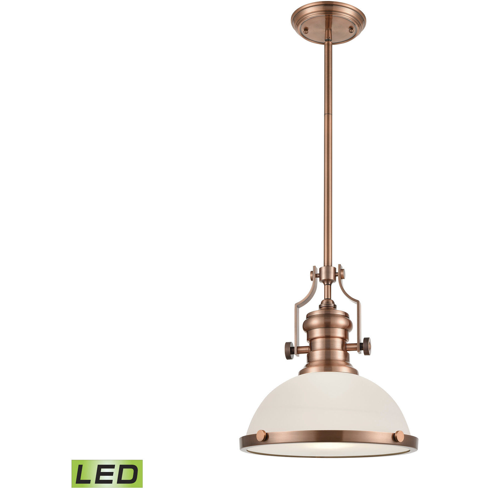Chadwick LED 13 inch Antique Copper Pendant Ceiling Light