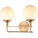Beverly Hills 2 Light 17 inch Satin Brass Vanity Light Wall Light