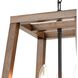 Barrow 3 Light 12 inch Matte Black with Birchwood Chandelier Ceiling Light