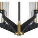 Blakeslee 6 Light 26 inch Matte Black with Satin Brass Chandelier Ceiling Light