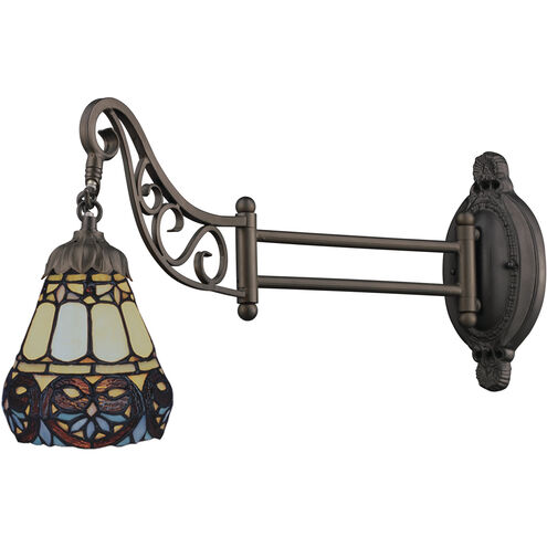 Mix-N-Match Sconce Wall Light in Tiffany 21 Glass, Incandescent