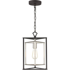 Salinger 1 Light 10 inch Charcoal with Satin Nickel Mini Pendant Ceiling Light