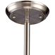 Chadwick 1 Light 13 inch Satin Nickel with White Pendant Ceiling Light in Incandescent