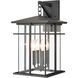 Oak Park 4 Light 20 inch Matte Black Outdoor Wall Sconce