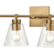 East Point 4 Light 33 inch Satin Brass Vanity Light Wall Light
