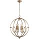 Stanton 6 Light 25 inch Matte Gold Chandelier Ceiling Light