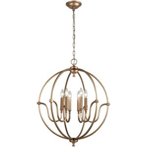 Stanton 6 Light 25 inch Matte Gold Chandelier Ceiling Light