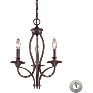 Medford 3 Light 14 inch Oil Rubbed Bronze Chandelier Ceiling Light