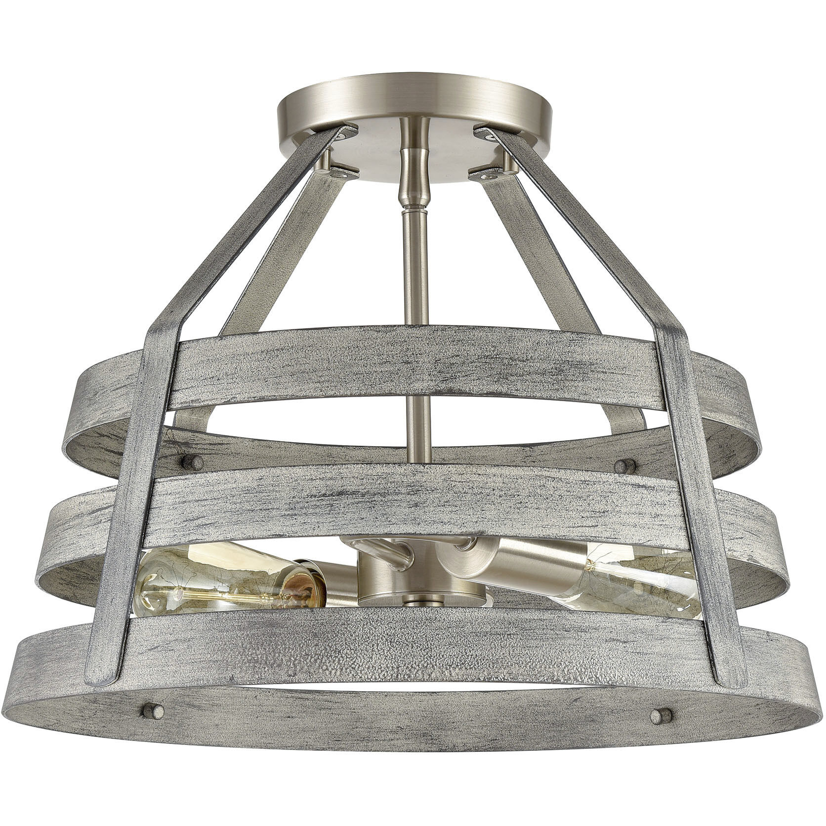 Driftwood flush mount light outlet