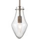 Culmination 1 Light 5 inch Weathered Zinc with Clear Mini Pendant Ceiling Light
