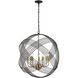 Concentric 7 Light 26 inch Oil Rubbed Bronze with Satin Brass Chandelier Ceiling Light