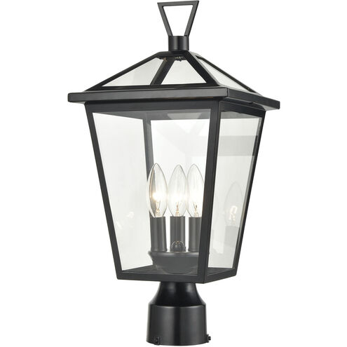 Main Street 3 Light 19 inch Black Outdoor Post Light