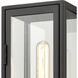 Foundation 1 Light 17 inch Matte Black with Aged Brass Outdoor Sconce