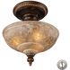 Restoration 3 Light 12 inch Golden Bronze Semi Flush Mount Ceiling Light