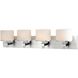 Ombra 4 Light 34 inch Polished Nickel Vanity Light Wall Light