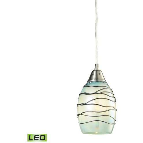 Vines LED 5 inch Satin Nickel Mini Pendant Ceiling Light