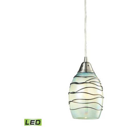 Vines LED 5 inch Satin Nickel Multi Pendant Ceiling Light, Configurable